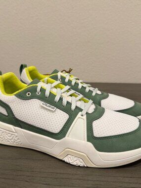 OluKai Anau Pickleball Court Shoes 10545-WBSE Bright White Leaf Mens 10.5 NWT